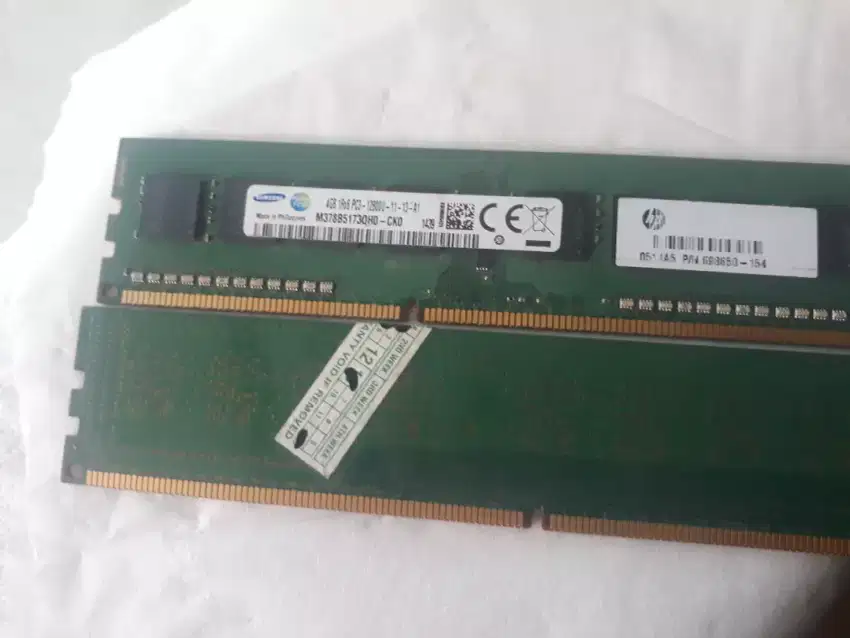 Jual ram samsung 2 keping 4gb ddr3 pc12800