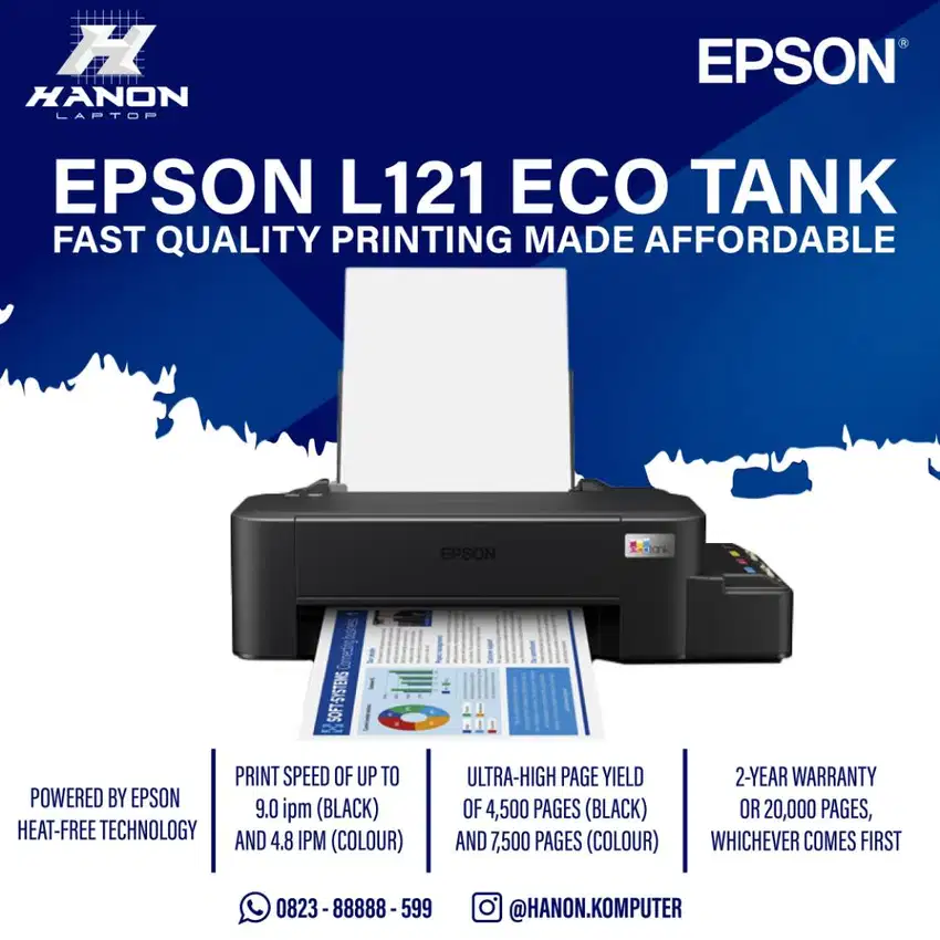 Printer Epson L121 Ink Tank Infus Original Resmi (Hanya Bisa Print)