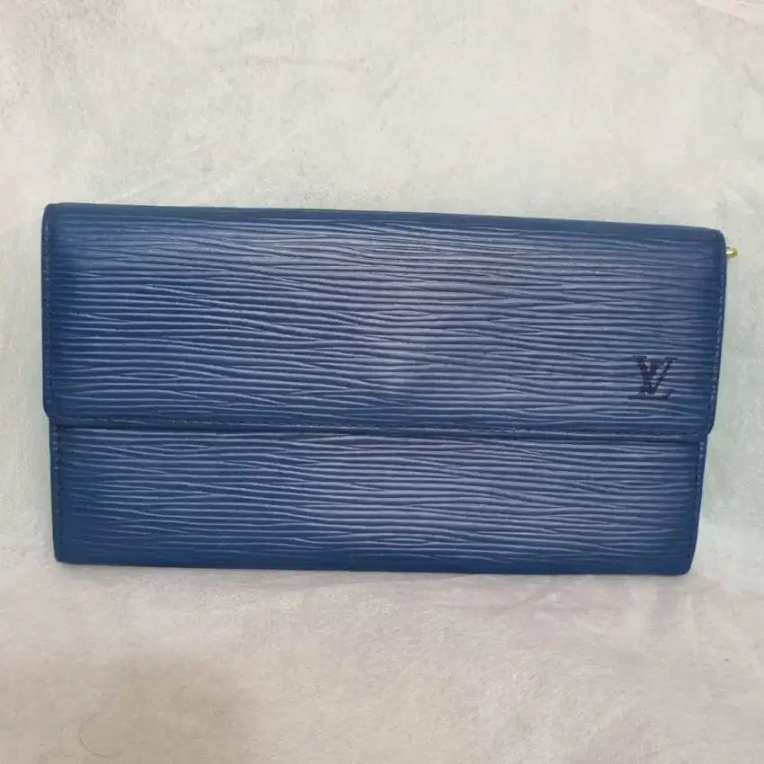 Authentic Original Dompet wallet bifold epi leather biru Lv