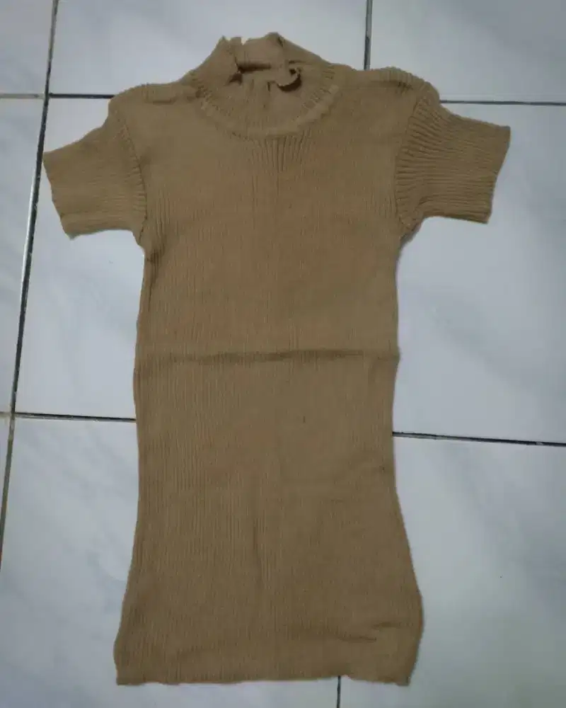 Dress Rajut Anak Coklat Muda