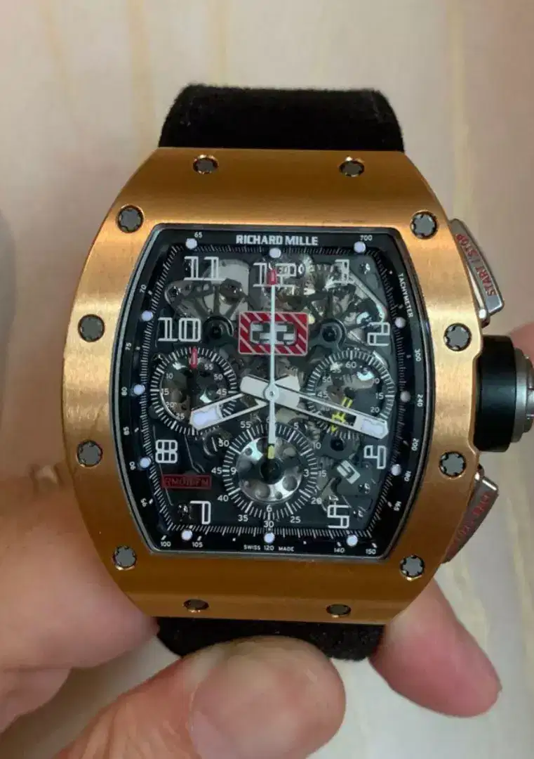 Richard Mille RM 011 Rose Gold Titanium Tahun 2015