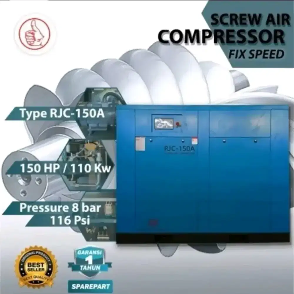 Kompresor angin 150 hp Kompresor Screw 110 kw