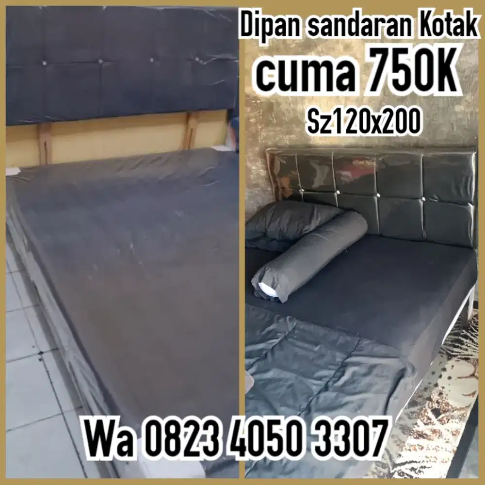 Dipan mahoni sandaran kotak