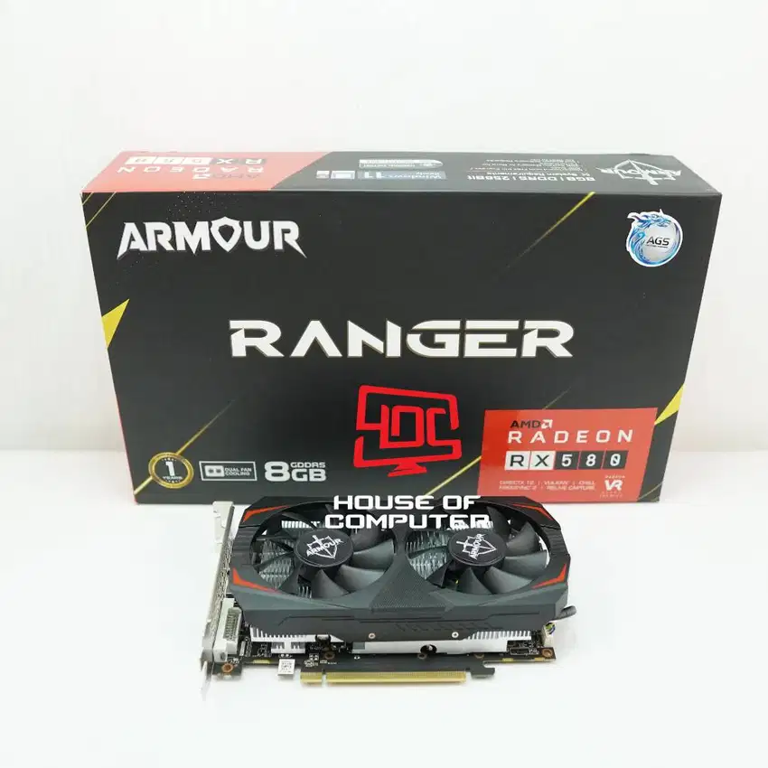VGA ARMOUR RANGER RX580 8GB DDR5 256BIT RX 580