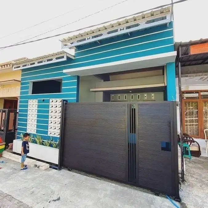 pagar rumah grc warna hitam dop