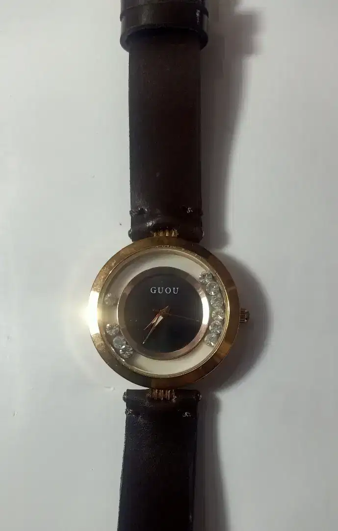 Jam tangan wanita Guou strap kulit ori