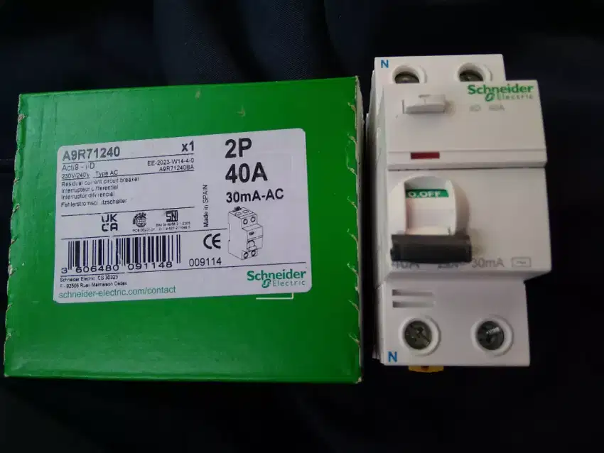 ELCB SCHNEIDER 2P 40A 30MA ACTI9 IID ORIGINAL