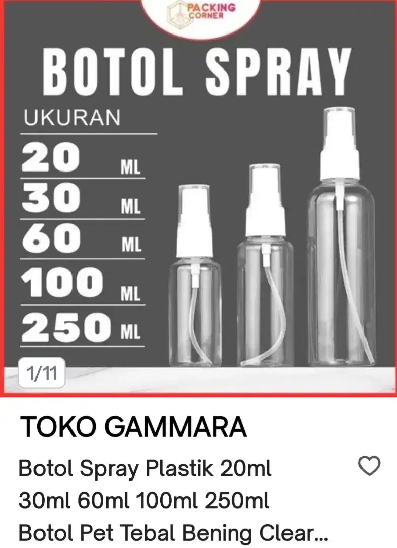 BOTOL SPRAY IMPOR 60ML 100ML 250ML 500ML