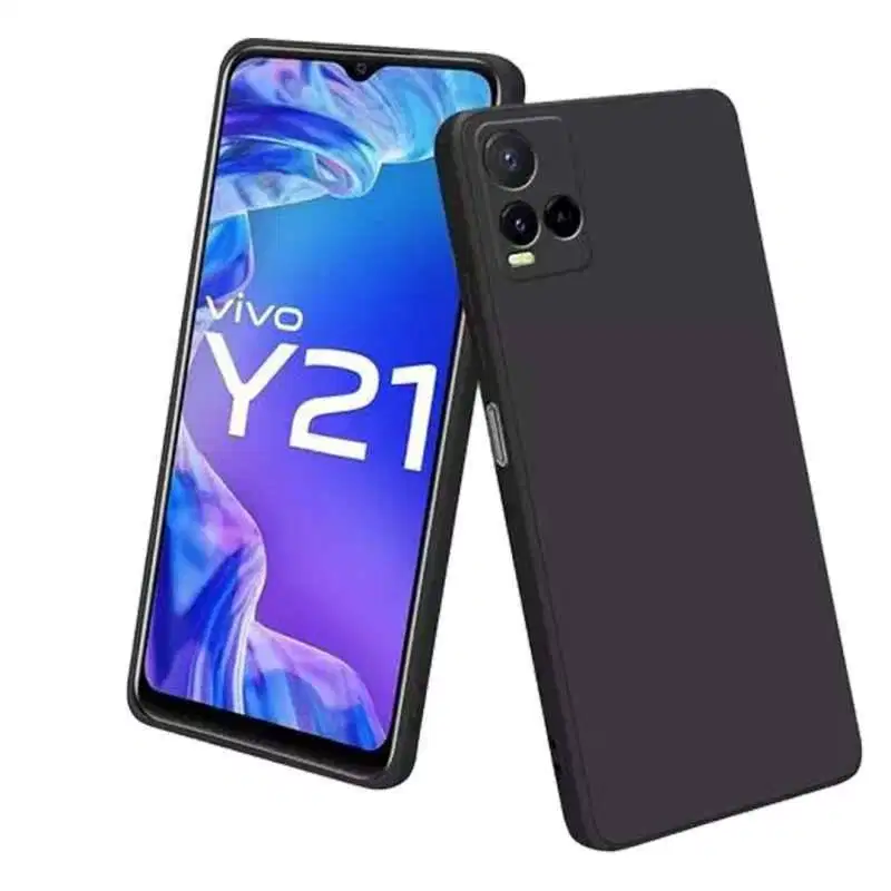 Case Vivo Y21 Silikon TPU Warna Hitam - Pelindung Elegan & Tahan Lama