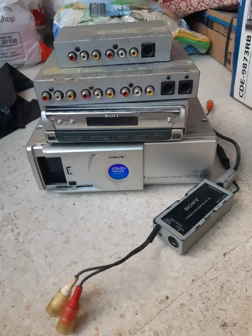 Tape lcd sleding + cd changer sony