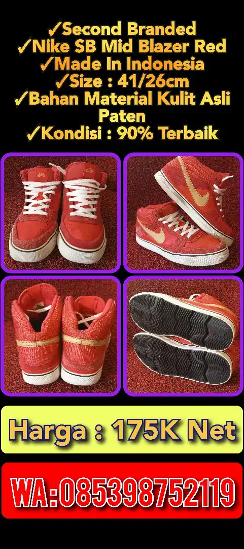 Nike SB Red Mid Blazer