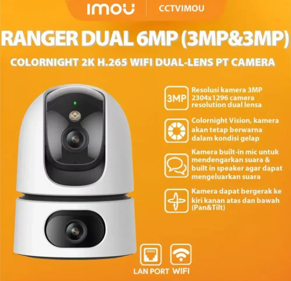 CCTV IMOU RANGER DUAL LENS 6MP