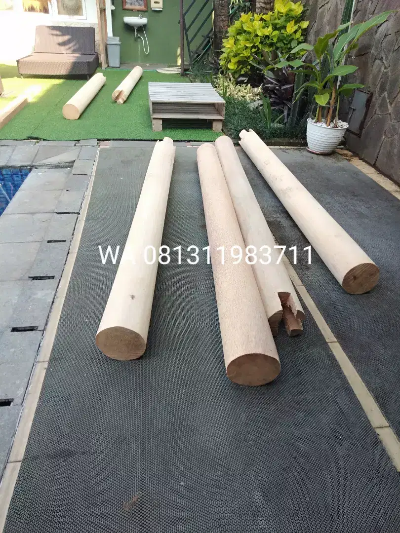 Tiang kayu kelapa/tiang kayu glugu/tiang buat gazebo kayu kelapa