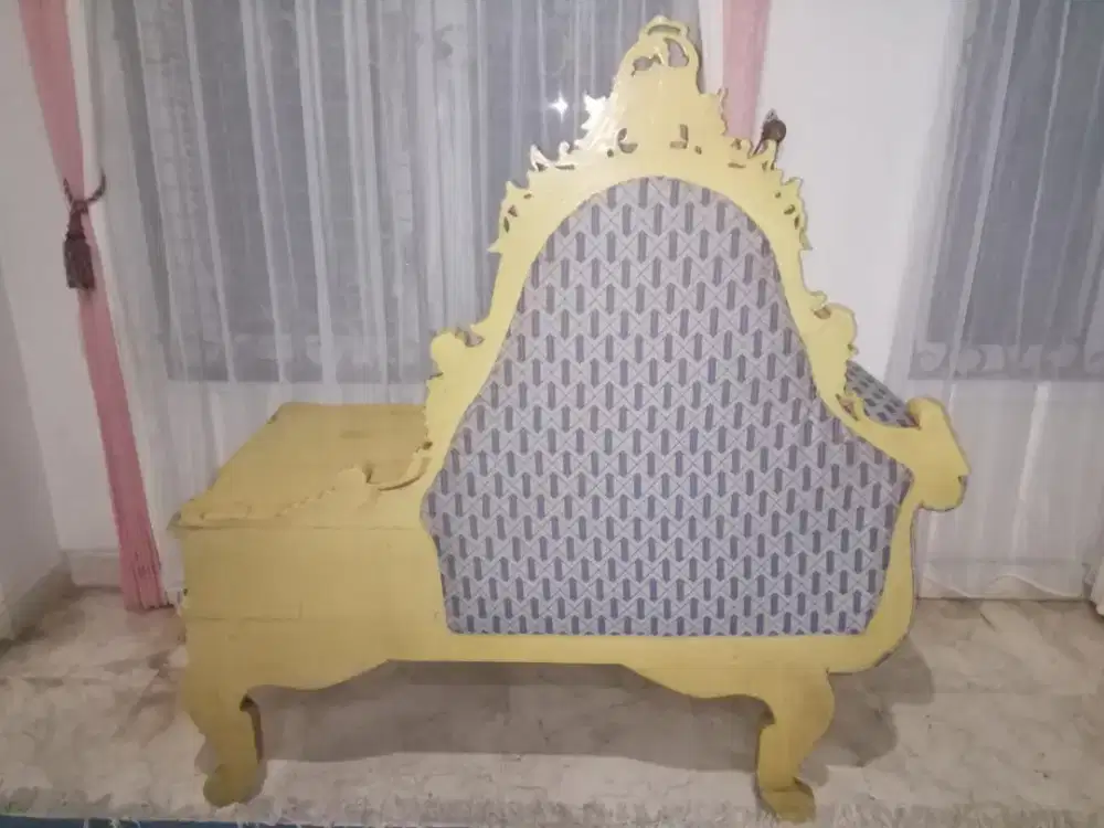 Kursi Meja Telpon Jati Tua Retak Seribu