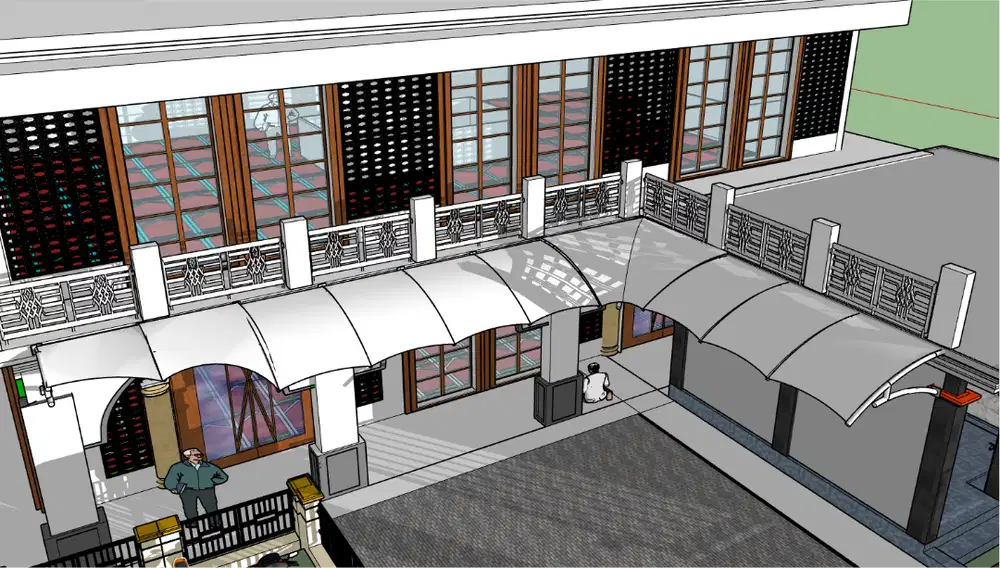 kanopi membrane awning masjid