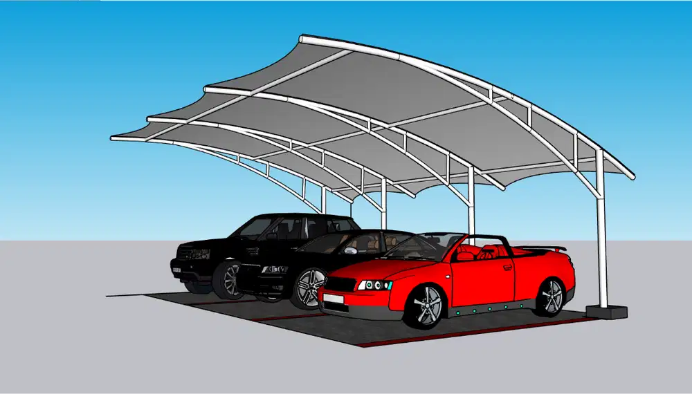 kanopi membrane parkiran awning