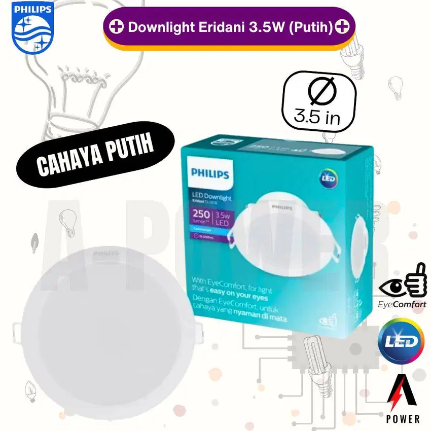 Philips - Downlight LED Eridani 3.5W (Putih)