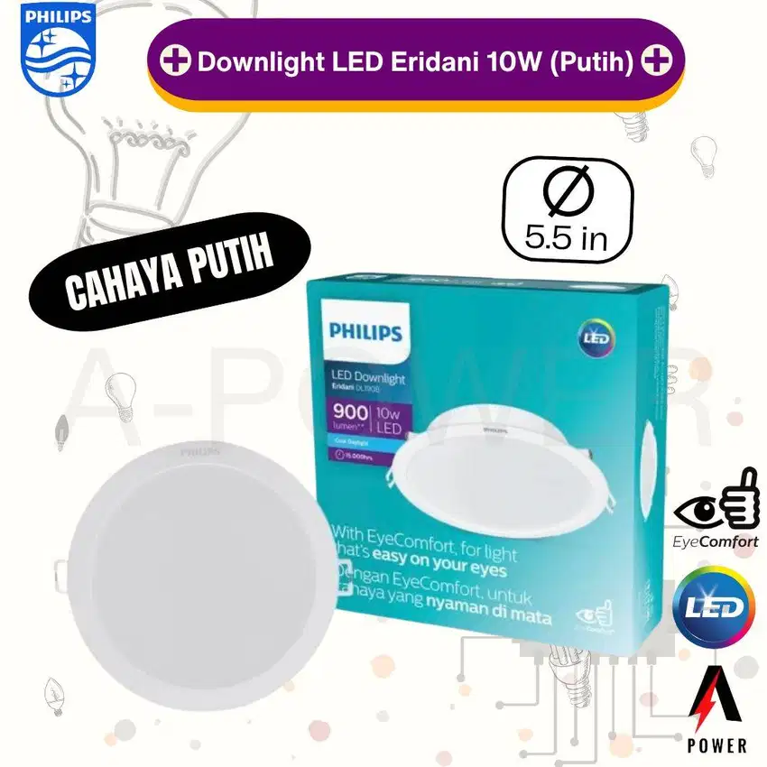 Philips - Downlight LED Eridani 10W (Putih)