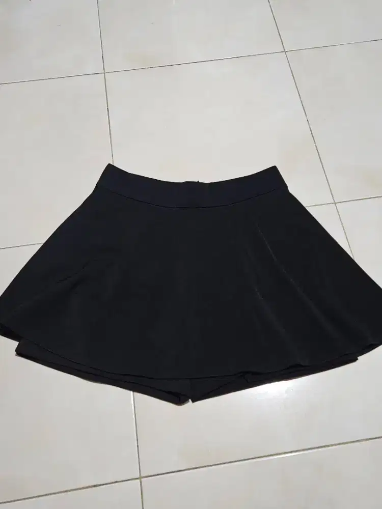 Celana rok perempuan hitam lebar pinggang 33cm/baju bangkok