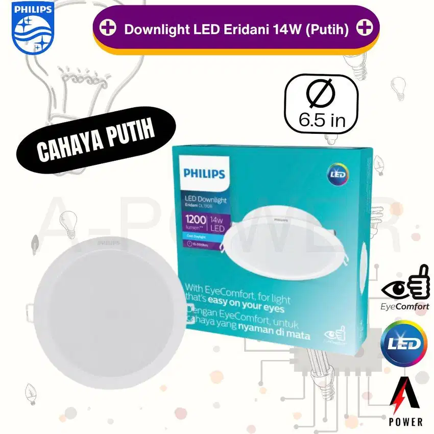 Philips - Downlight LED Eridani 14W (Putih)