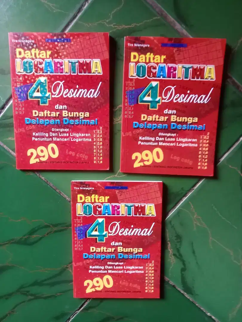 BORONGAN 3 BUKU BARU DAFTAR LOGARITMA 4 DESIMAL
