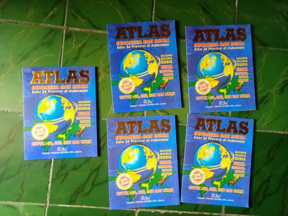 BORONGAN 5 BUKU BARU ATLAS INDONESIA DAN DUNIA