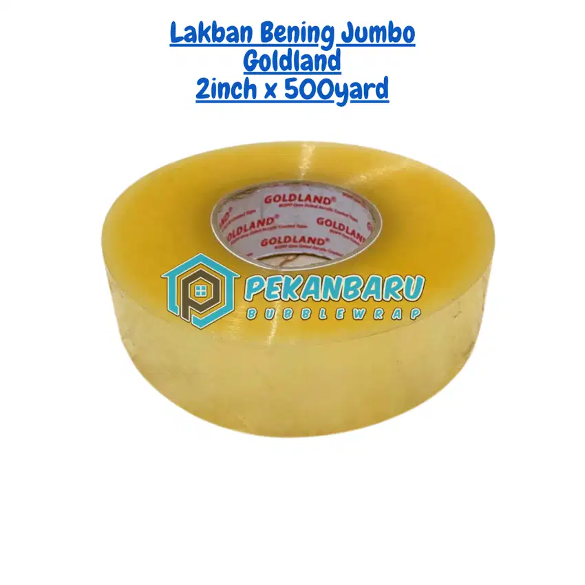 Lakban Goldland Jumbo di Pekanbaru Riau | 2 Inch x 500 Yard