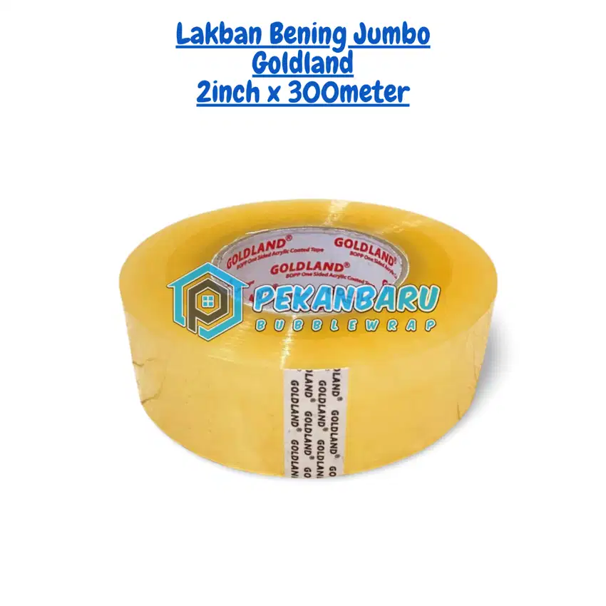 Lakban Goldland Jumbo di Pekanbaru Riau | 2 Inch x 300 Meter