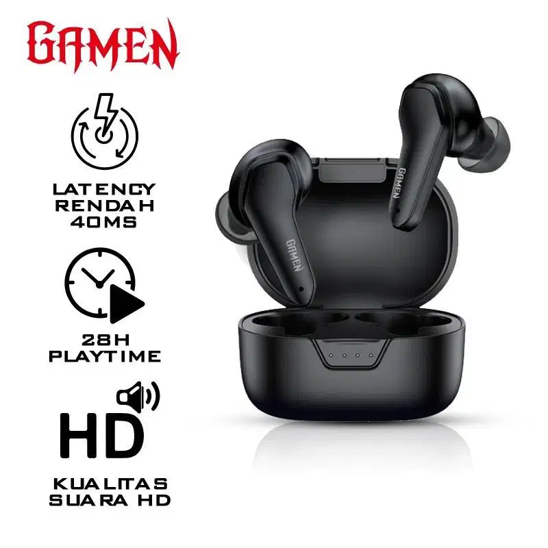 GAMEN Sirens Headset Earphone Bluetooth 5.0 TWS LED HD by Robot VIVAN