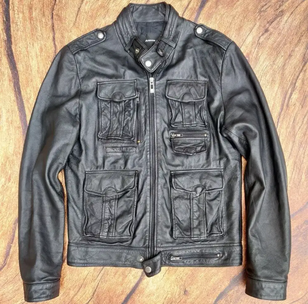 Jaket kulit model trucker