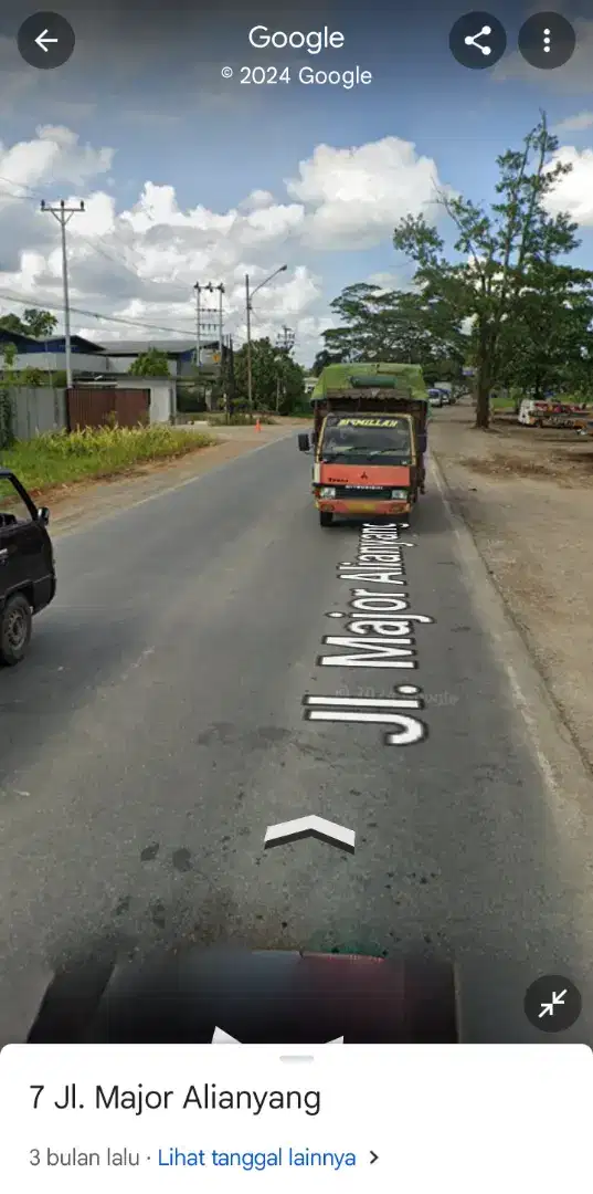 Tanah tepi jalan mayor alianyang transkalimantan luas 1,8 hektar