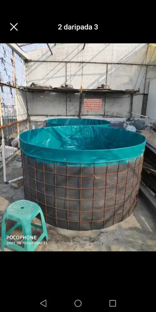 Kolam ikan hias terpal