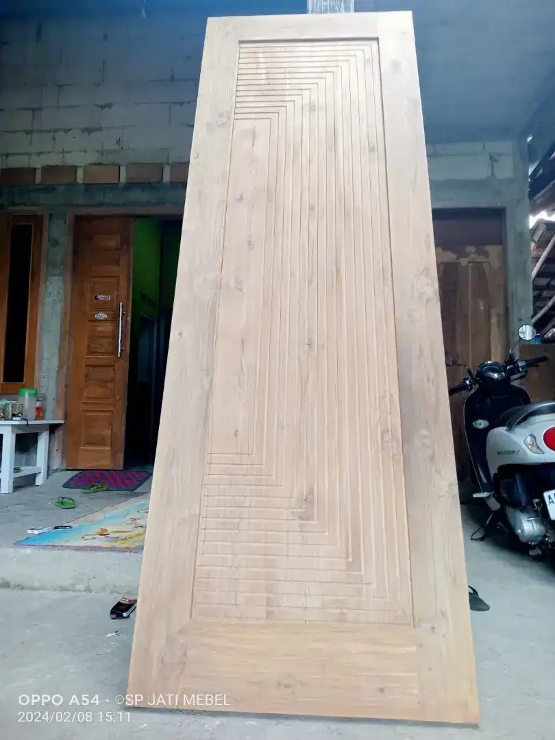 Pintu kusen kayu jati perhutani