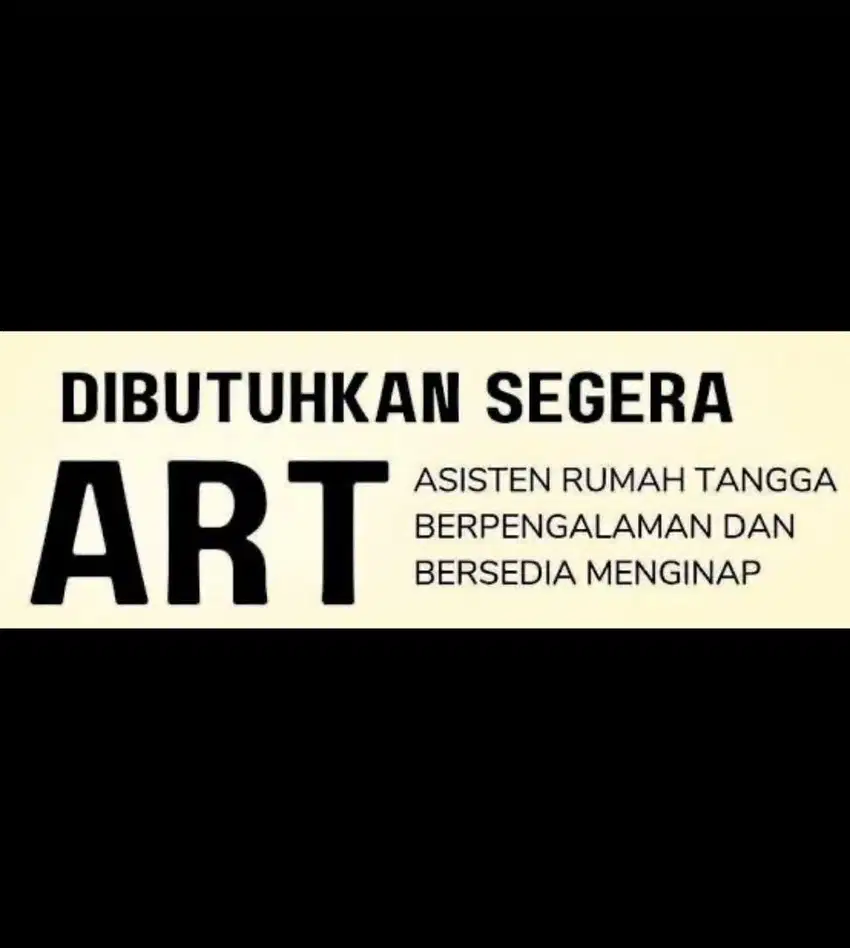 Loker ART serabutan Bandung Timur