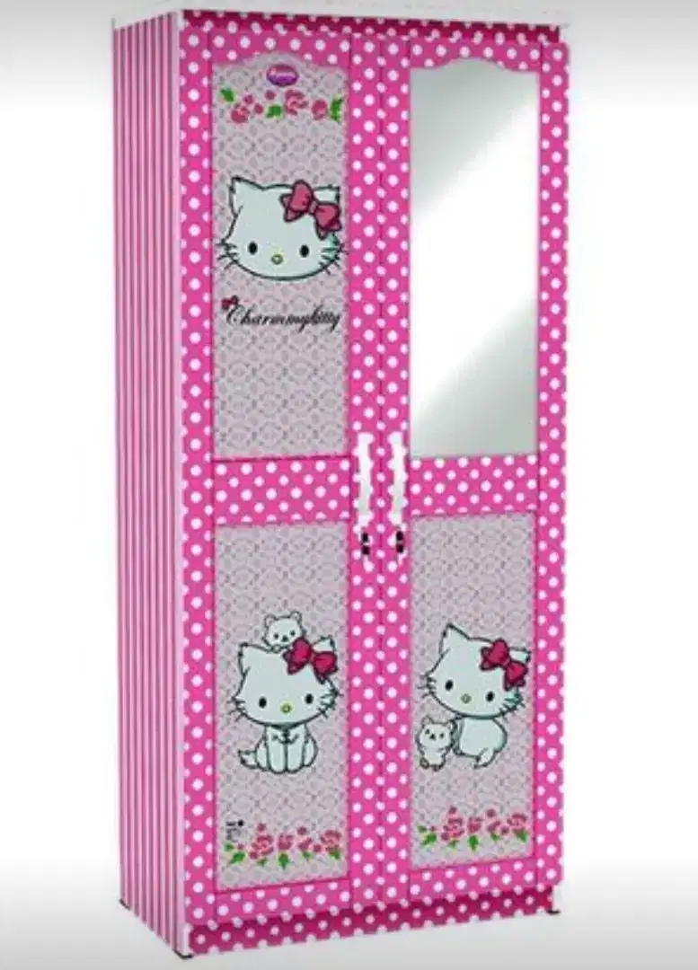 LEMARI PAKAIAN 2 PINTU A PANEL CHARMMY KITTY WDM-1322 CKT