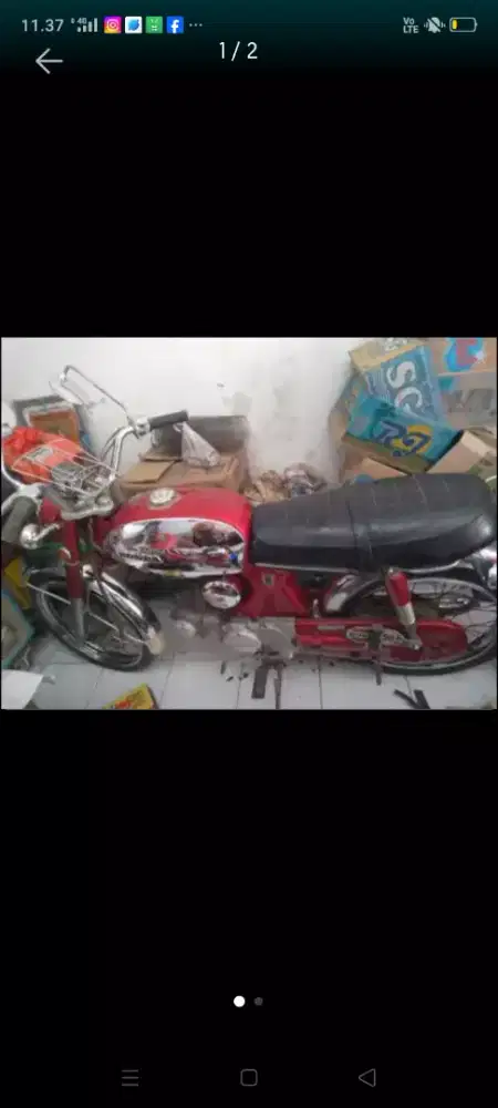 Honda Astrea Merah Antik Tahun 1975