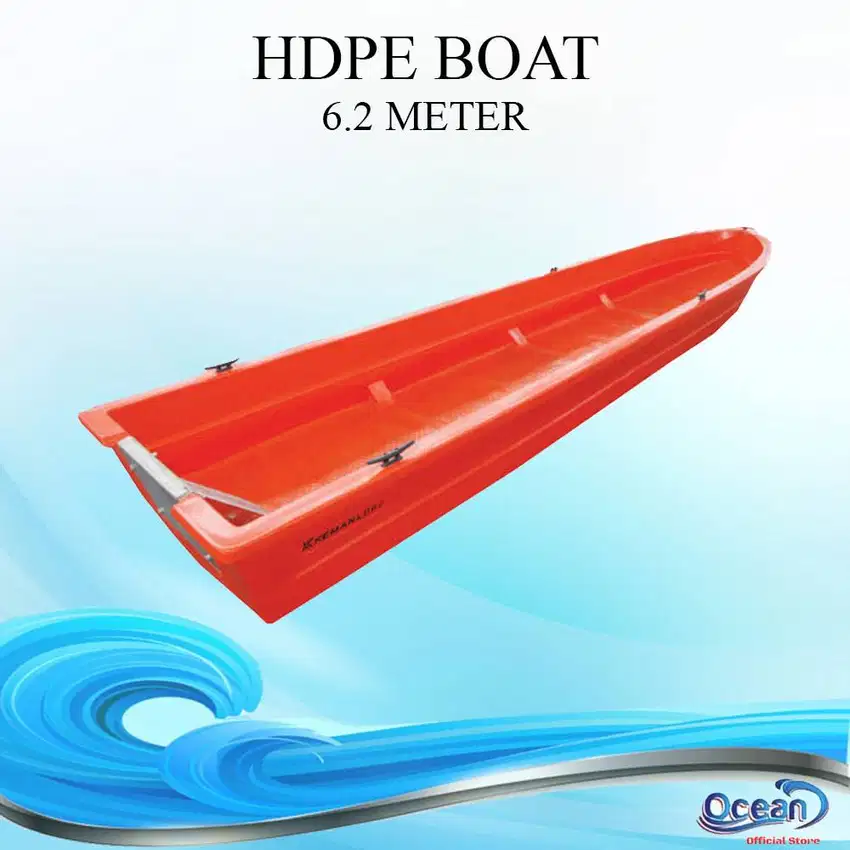 PERAHU HDPE 6.2MTR 5X LEBIH KUAT DARI PERAHU KARET & FIBER KAP 8 ORG