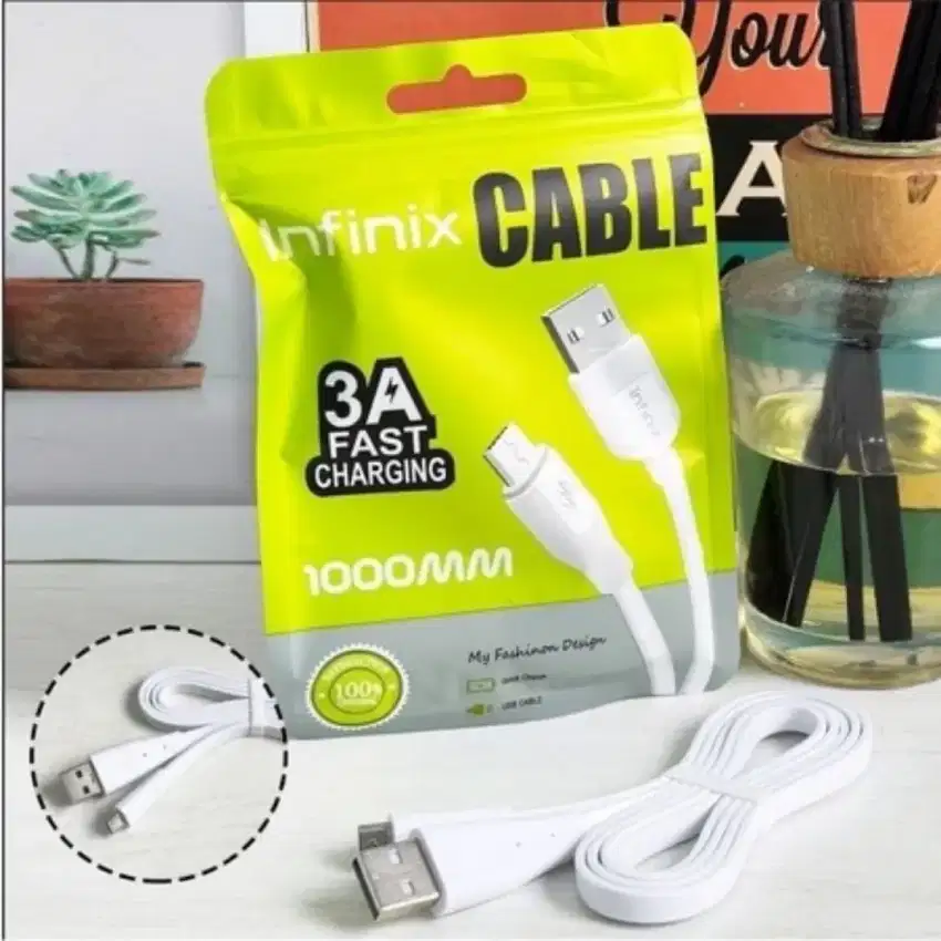 Kabel Data Infinix Fast Charging 3A Original 100cm 1 meter Smart 4 / 5