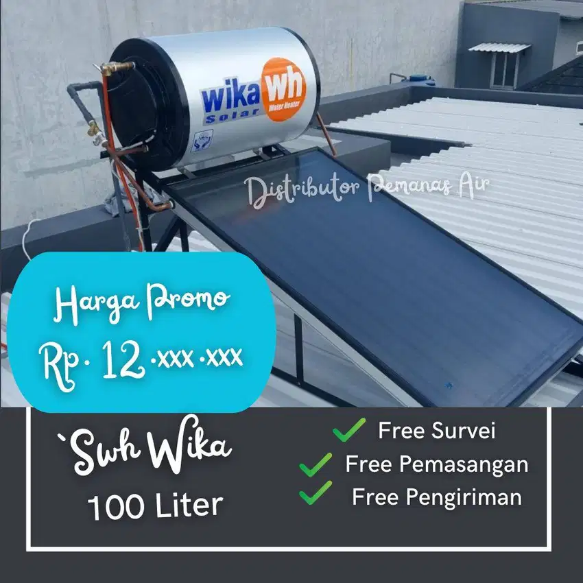 Pemanas Air Solar Wika Water Heater 100 Liter