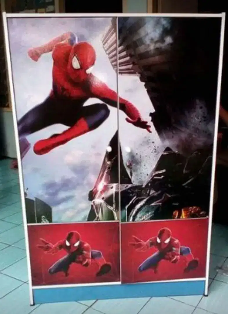 LEMARI PAKAIAN ANAK 2 PINTU SPIDERMAN