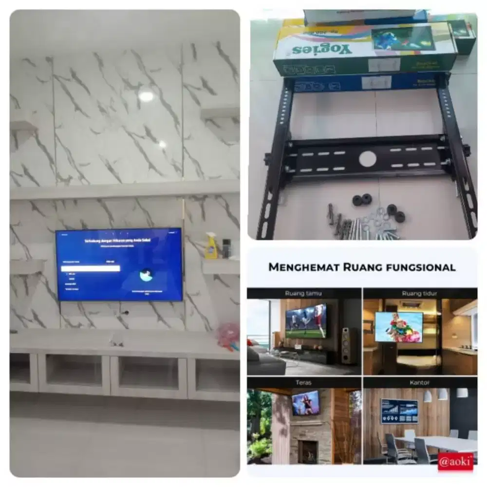 Pasang dan jual bracket tv led lcd