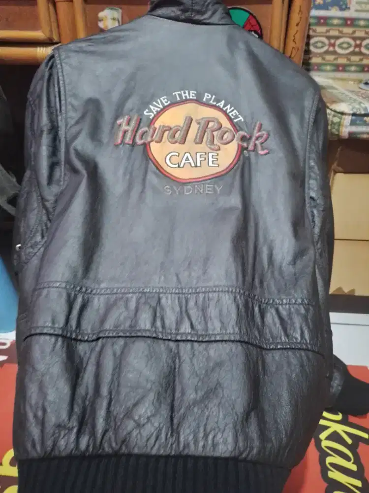 Jaket kulit Hardrock caffe sydney original