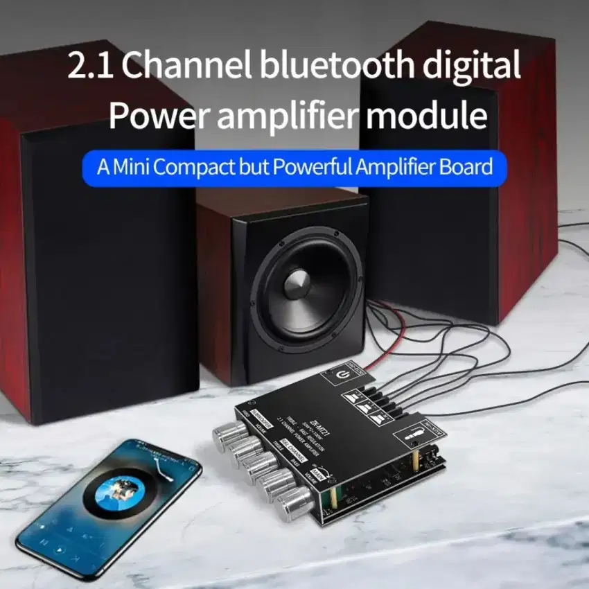 Audio Amplifier Bluetooth 5.0 AUX 2.1 Channel Subwoofer