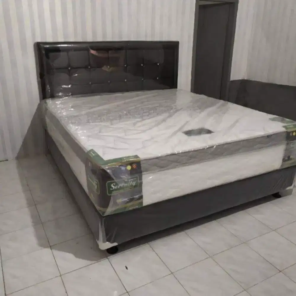 1 Set Spring bed Elite Supreme + dipan uk 160 x 200 cm tebel kasur 33