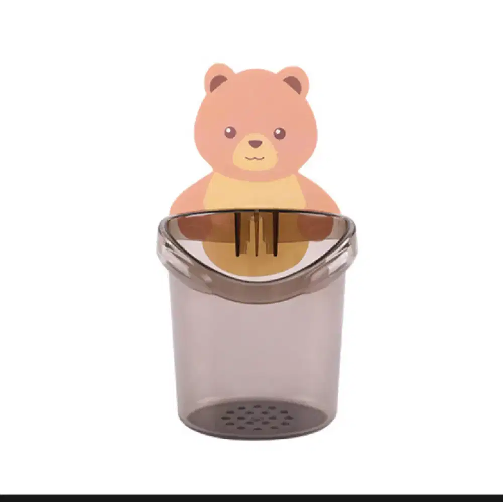 Wadah sikat gigi ada warna biru dan pink