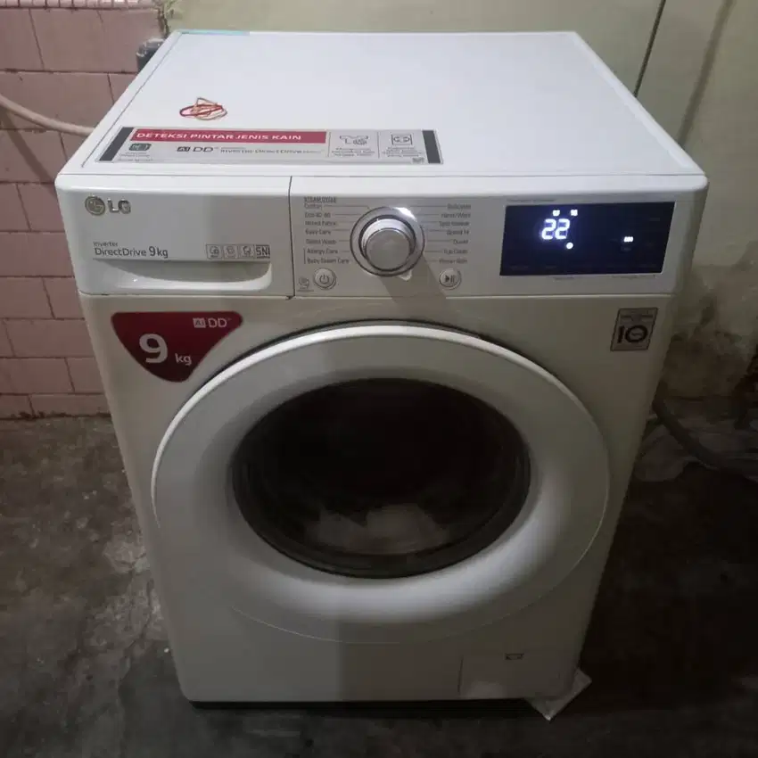 MESIN CUCI DIGITAL LG 9 KG FV 120955 W