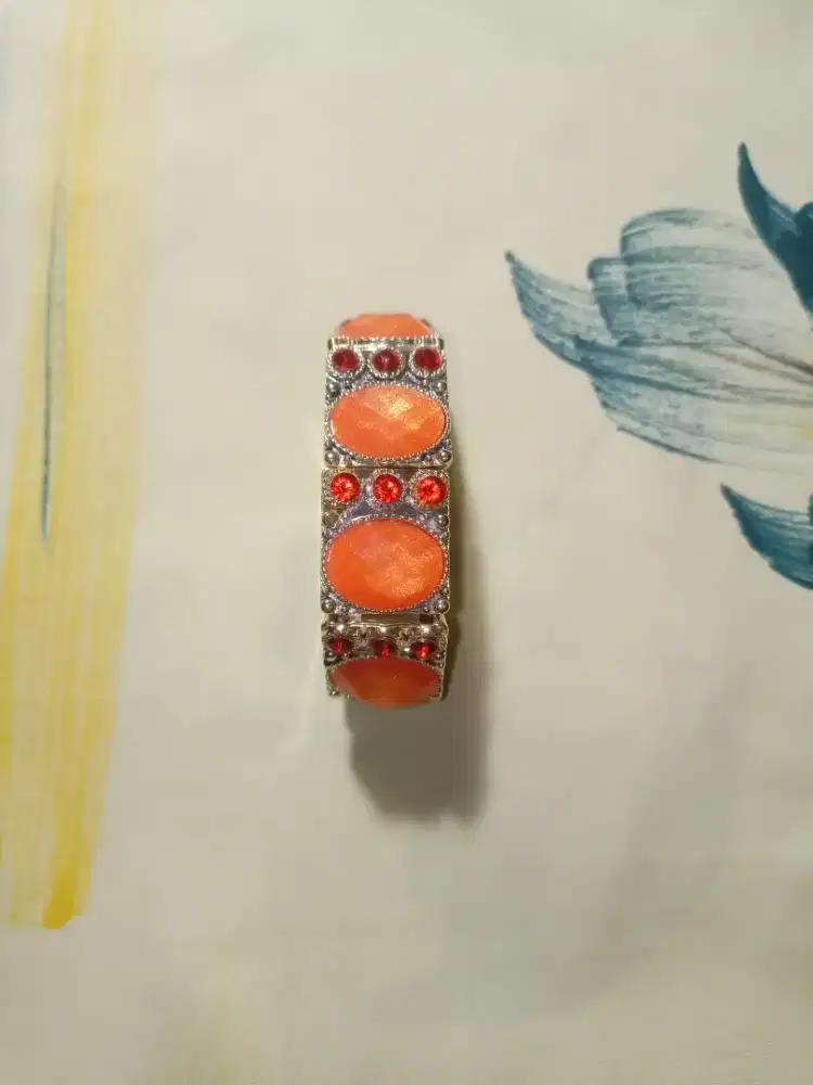 Gelang Etnik Amethyst Orange