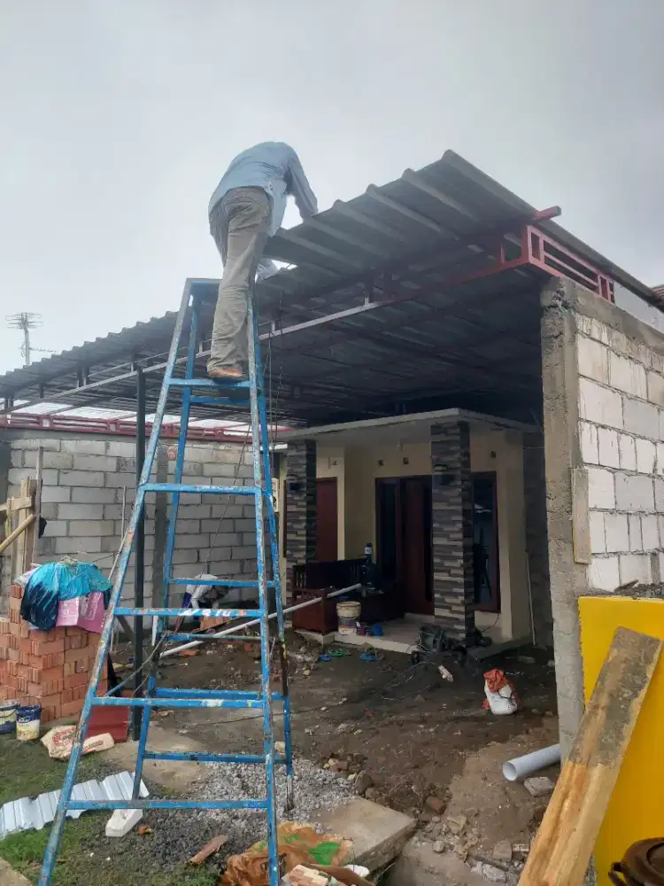 Kanopi all in atap 285rb/m bahan holo galfanis 4x4 1,6 atap galfalum