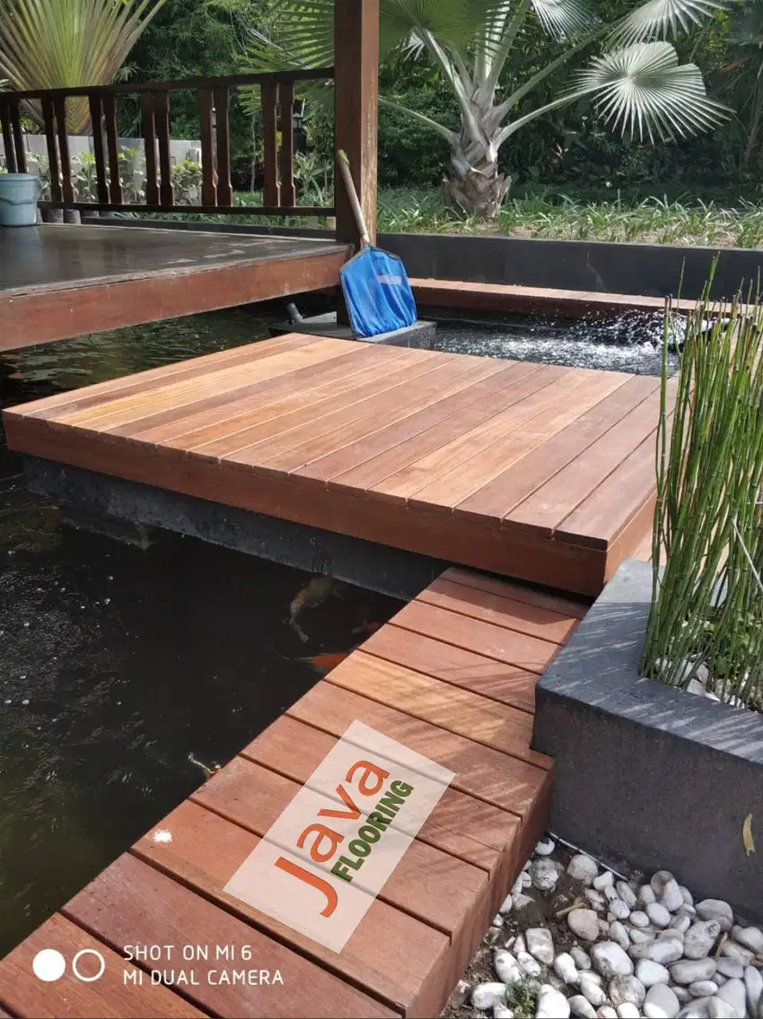 Parket Flooring Lantai Kayu Solid Decking Gazebo