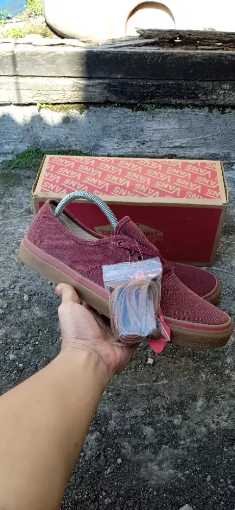 Sepatu Vans Authentic Washed Denim Portroyal Gum Waffle ICC size 43